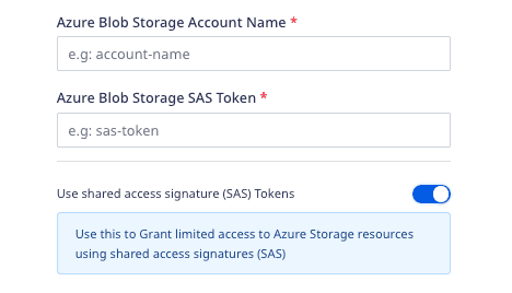 Azure Blob Storage SAS token