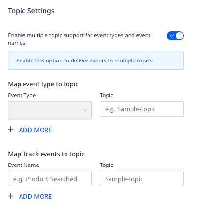 Kafka connection settings