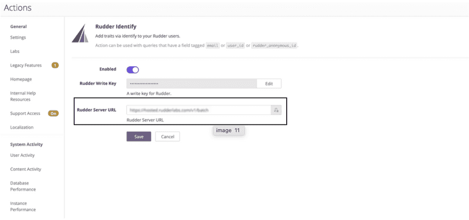 Configuring the Rudder Write Key and Rudder Server URL