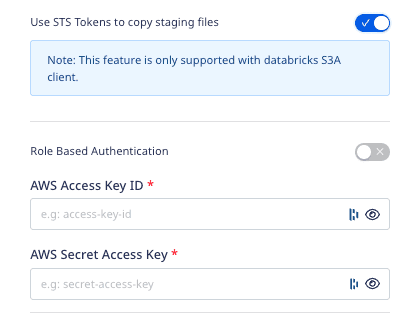 S3 settings in RudderStack dashboard